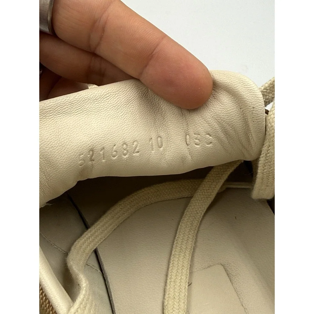 Gucci Screener Men's Sneakers GG Monogram Brown Suede Web Red Blue Size 10 US 11